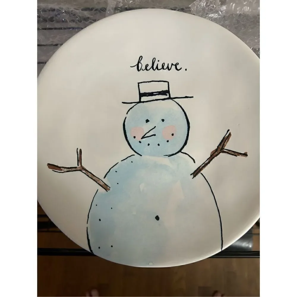 Rae Dunn Believe Plate
